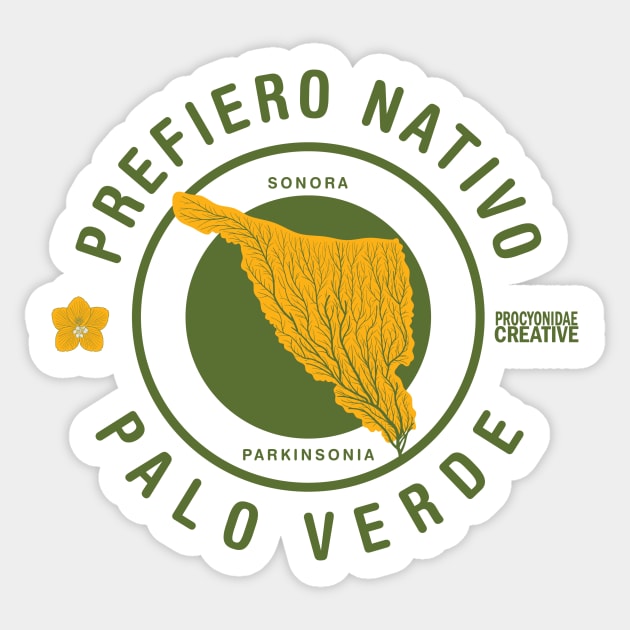 Palo Verde 2 Sticker by ProcyonidaeCreative